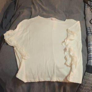 Ruffled sleeve top